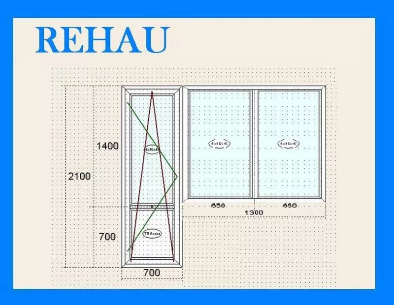 Металлопластиковые  окна Rehau 2