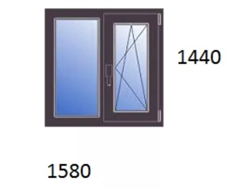Деревянные Евро окна с комбинированной покраской ( махонь и белый) 2